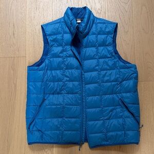 REI Men’s Down Quilted Blue Packable Puffer Vest